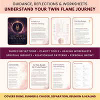 The Ultimate Twin Flame Guide & Workbook | Signs, Separation, Reunion, Runner & Chaser, Soulmate vs Twin Flame | Digital PDF