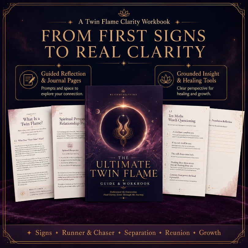The Ultimate Twin Flame Guide & Workbook | Signs, Separation, Reunion, Runner & Chaser, Soulmate vs Twin Flame | Digital PDF