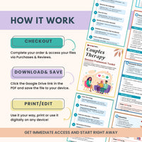 The Couples Therapy Session Framework Toolkit™ | 48+ Couples Therapy Scripts, Session Frameworks & Worksheets | Conflict Resolution, Communication & De-Escalation Tools | Digital PDF